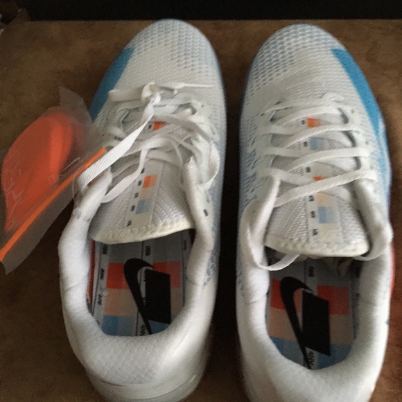 NIKE WOMEN NIB AUTHENTIC METCON5 PRM WHITE/PSYCHIC CROSSING TRAINING SNEAKERS - Picture 7 of 17